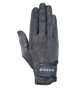 STEEDS Gants d'équitation Glitter noir Hot