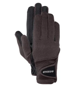 STEEDS Gants d'équitation d'hiver Ribbed chocolat noir Discount