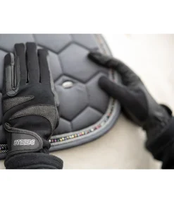 STEEDS Gants d'équitation d'hiver Pitztal noir Hot