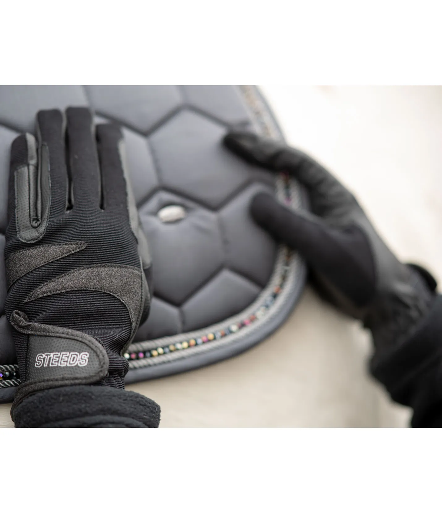 STEEDS Gants d'équitation d'hiver Pitztal noir Hot