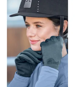 STEEDS Gants d'équitation d'hiver Slip on bleu sarcelle
