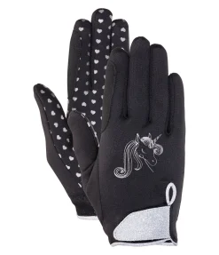 STEEDS Gants d'équitation d'hiver enfant Diamant noir/argenté Discount
