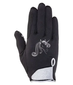 STEEDS Gants d'équitation d'hiver enfant Diamant noir/argenté Discount