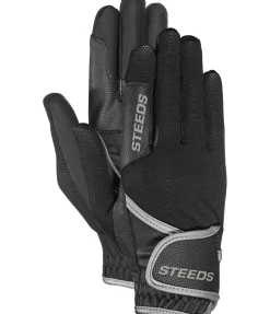 STEEDS Gants d'équitation d'été Hallein noir Clearance
