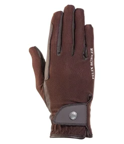 Felix Bühler Gants d'équitation d'été Light Mesh marron foncé New
