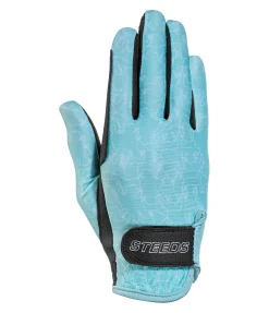 STEEDS Gants d'équitation enfant Horsy aqua