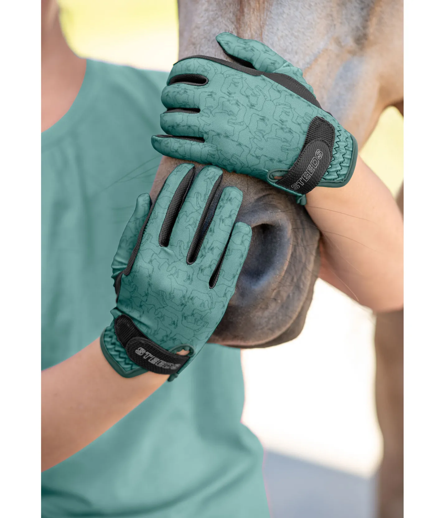 STEEDS Gants d'équitation enfant Horsy trèfle Discount