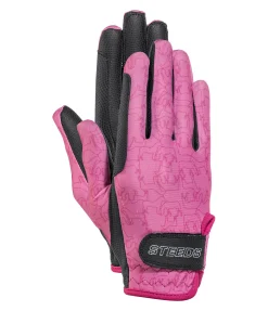 STEEDS Gants d'équitation enfant Horsy rose poudré Discount