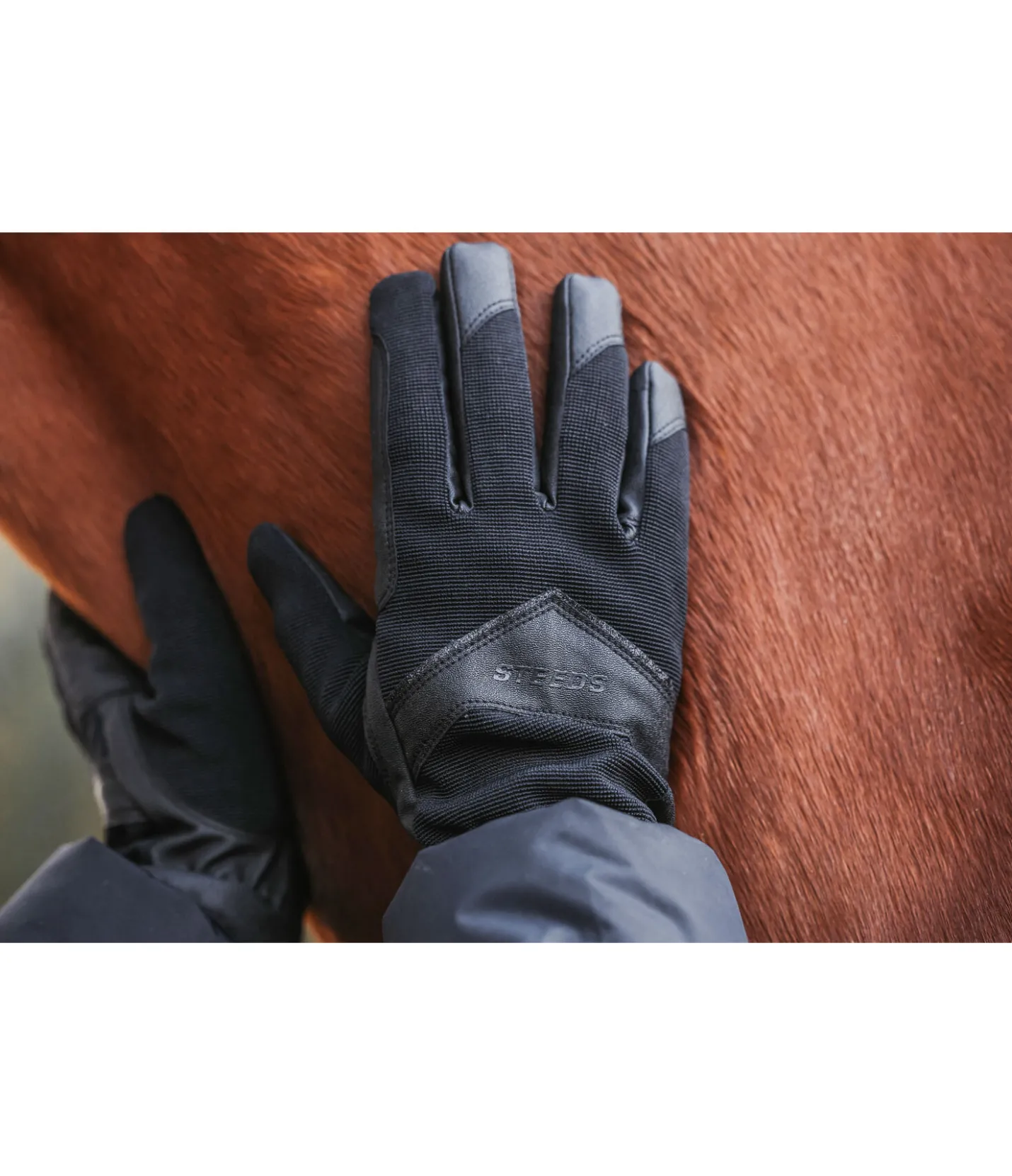 STEEDS Gants d'équitation hiver Glitterstripe noir Best
