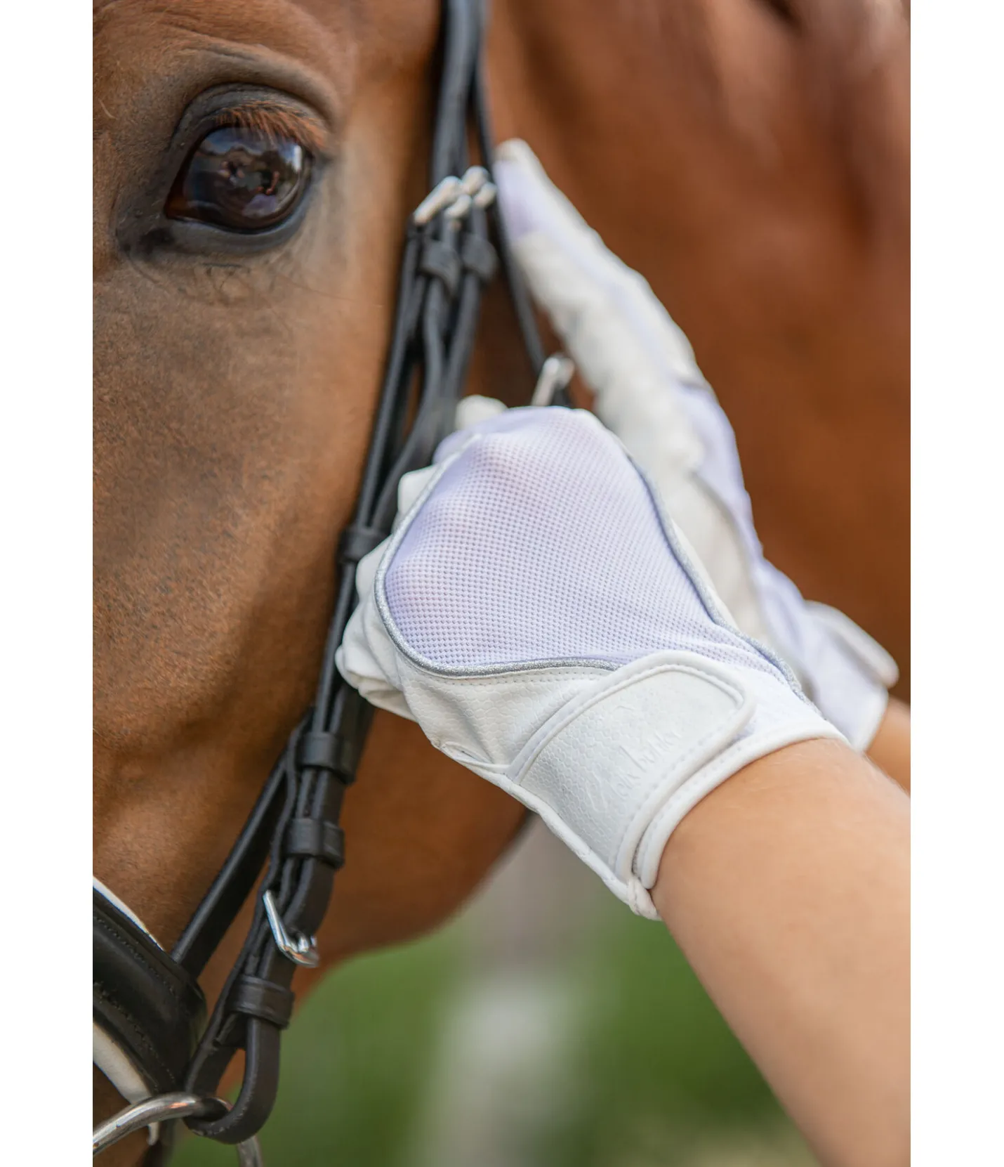 Felix Bühler Gants d'équitation été Shane blanc Discount