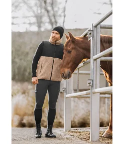 Felix Bühler Gilet bi-matière avec polaire Teddy homme Minnesota caramel Clearance