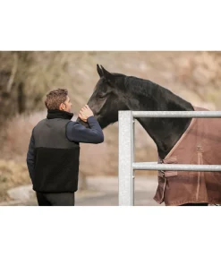 Felix Bühler Gilet bi-matière avec polaire Teddy homme Minnesota noir Clearance