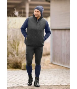 Felix Bühler Gilet bi-matière avec polaire Teddy homme Minnesota noir Clearance