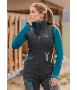 EQUESTRIAN WORK WEAR Gilet d'extérieur fonctionnel noir New