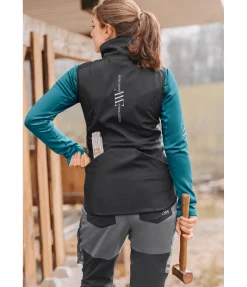 EQUESTRIAN WORK WEAR Gilet d'extérieur fonctionnel noir New