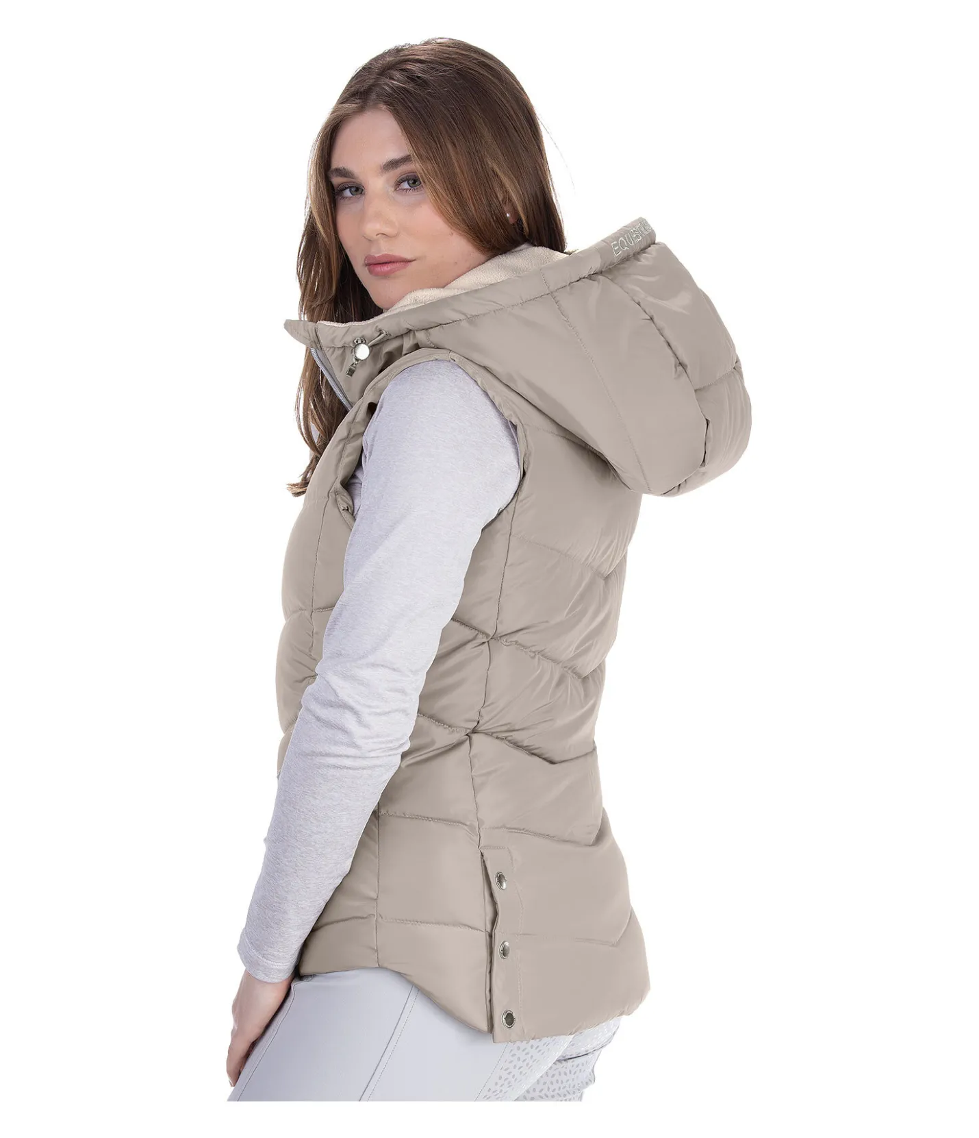 Felix Bühler Gilet d'équitation à capuche Lena taupe Hot