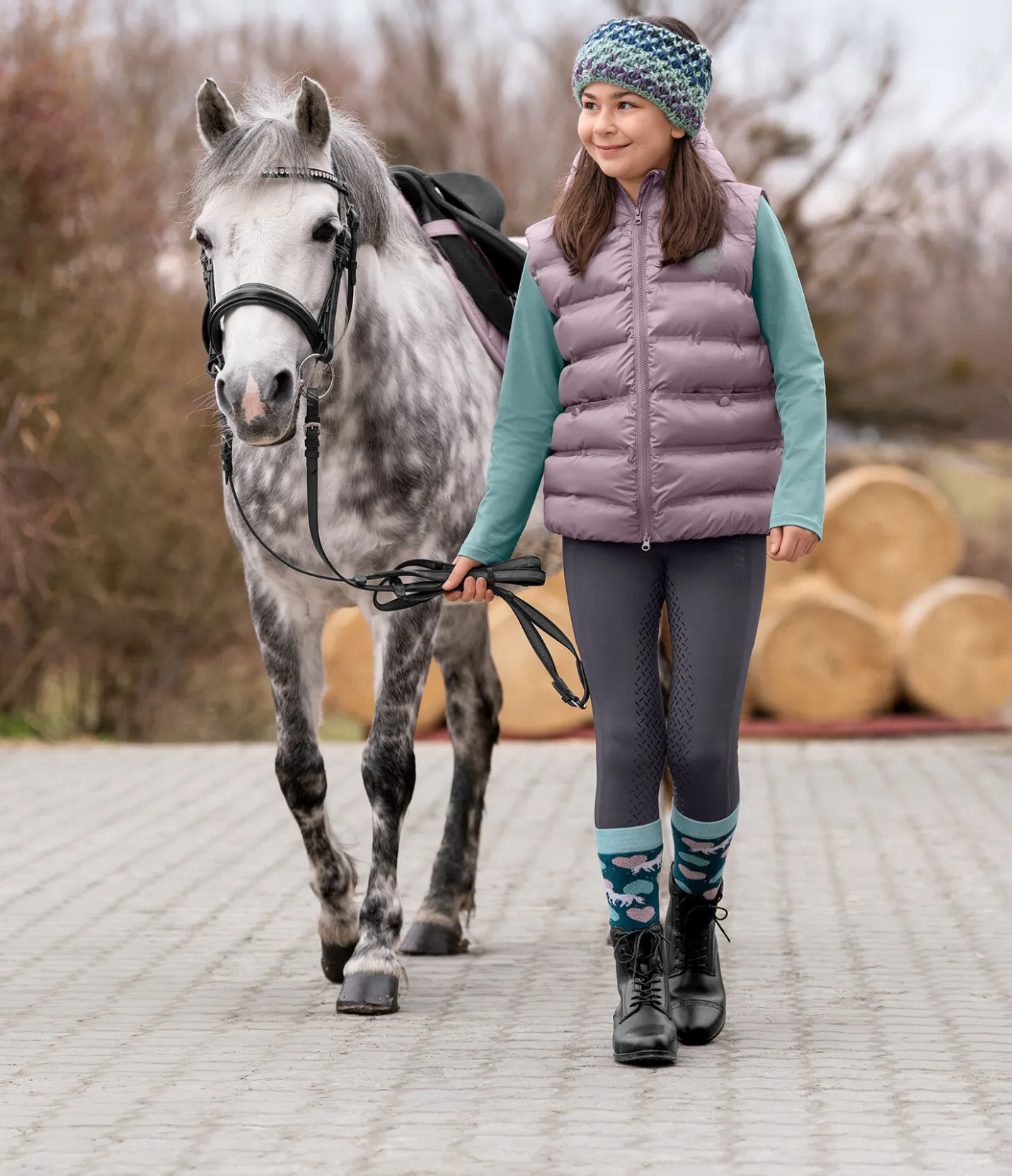 STEEDS Gilet d'équitation à capuche enfant Calla chocolat latté Online