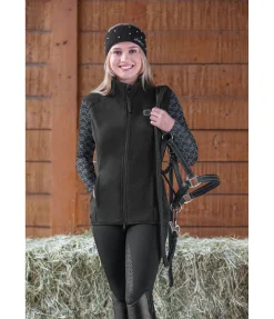 STEEDS Gilet d'équitation basique en polaire Rhea noir