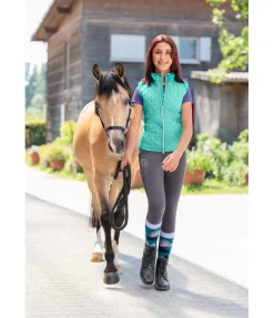 STEEDS Gilet d'équitation bi-matière enfant Mika II vert aqua Discount