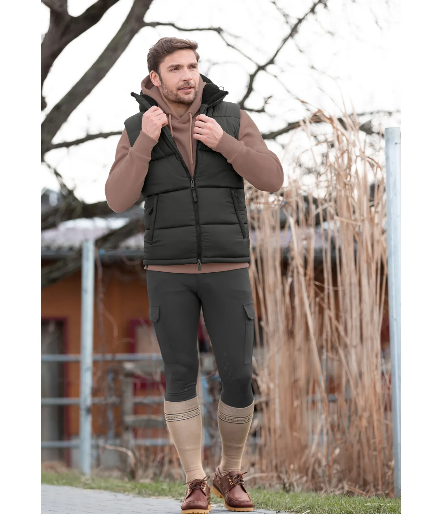 Felix Bühler Gilet d'équitation matelassé homme Omaha noir Discount