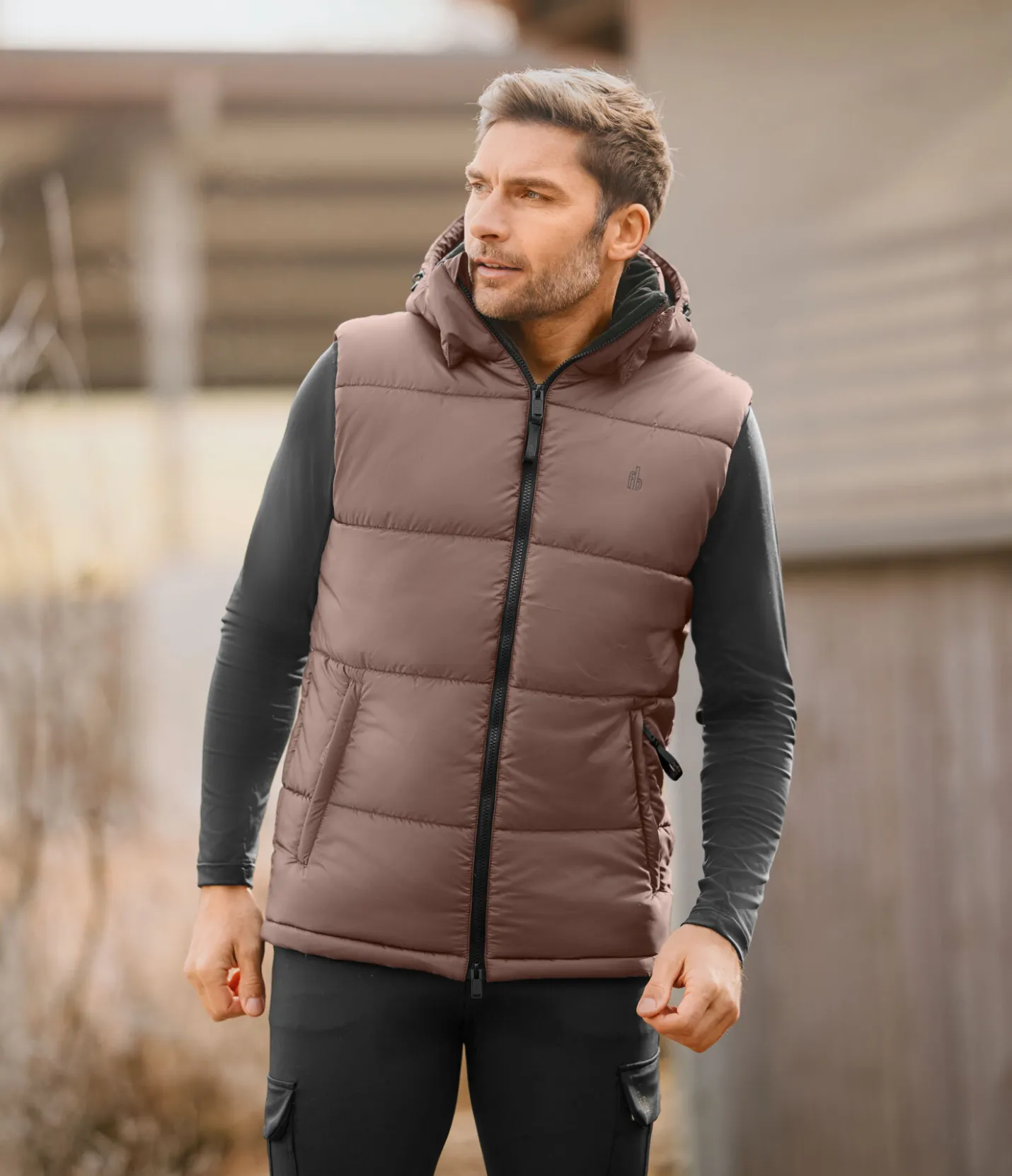 Felix Bühler Gilet d'équitation matelassé homme Omaha cannelle Sale