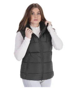 STEEDS Gilet d'équitation matelassé à capuche Mira III noir Discount