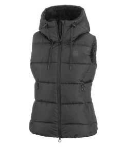STEEDS Gilet d'équitation matelassé à capuche Mira III noir Discount