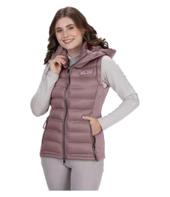 Felix Bühler Gilet d'équitation softshell bi-matière à capuche Jessy rose ancien New