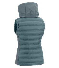 Felix Bühler Gilet d'équitation softshell bi-matière à capuche Jessy vert jade Clearance
