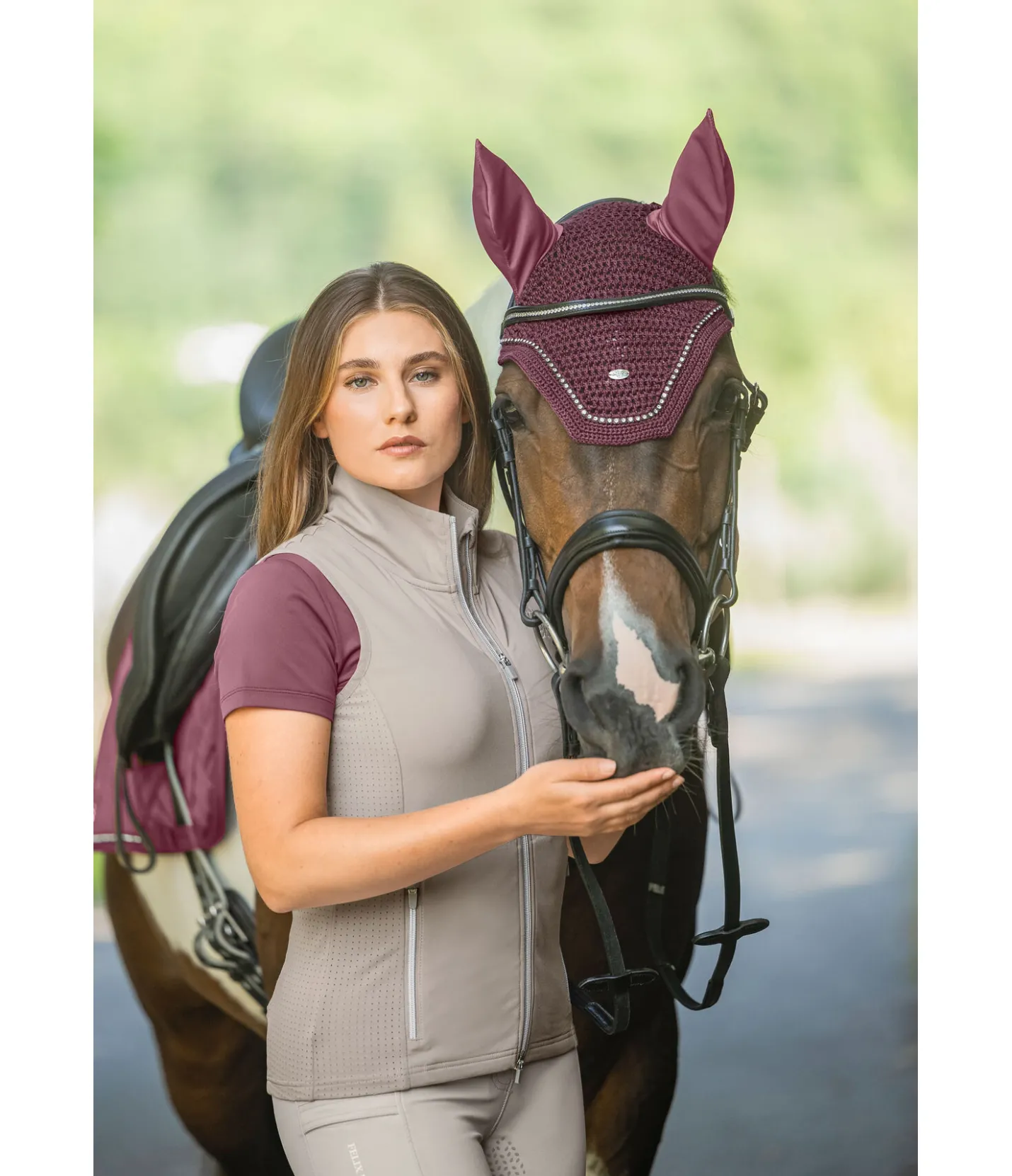 Felix Bühler Gilet d'équitation stretch Performance Marit taupe Best