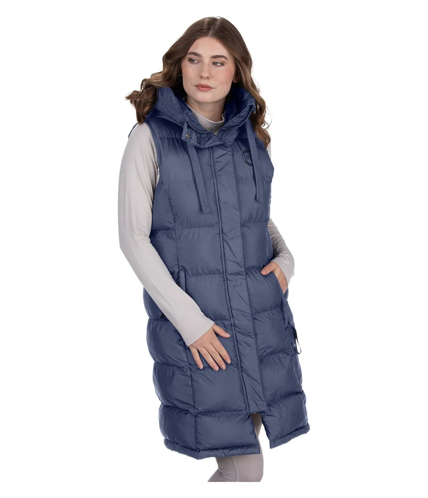 Felix Bühler Gilet long à capuche Clara ciel nuageux Outlet