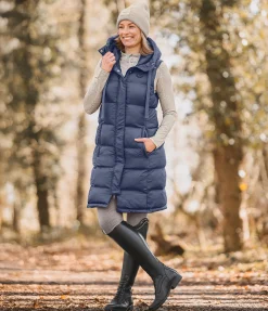 Felix Bühler Gilet long à capuche Clara ciel nuageux Outlet
