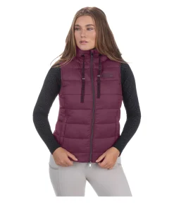 Felix Bühler Gilet matelassé à capuche Mila noir-violet