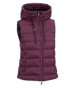 Felix Bühler Gilet matelassé à capuche Mila noir-violet