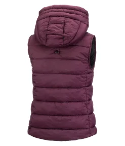 Felix Bühler Gilet matelassé à capuche Mila noir-violet