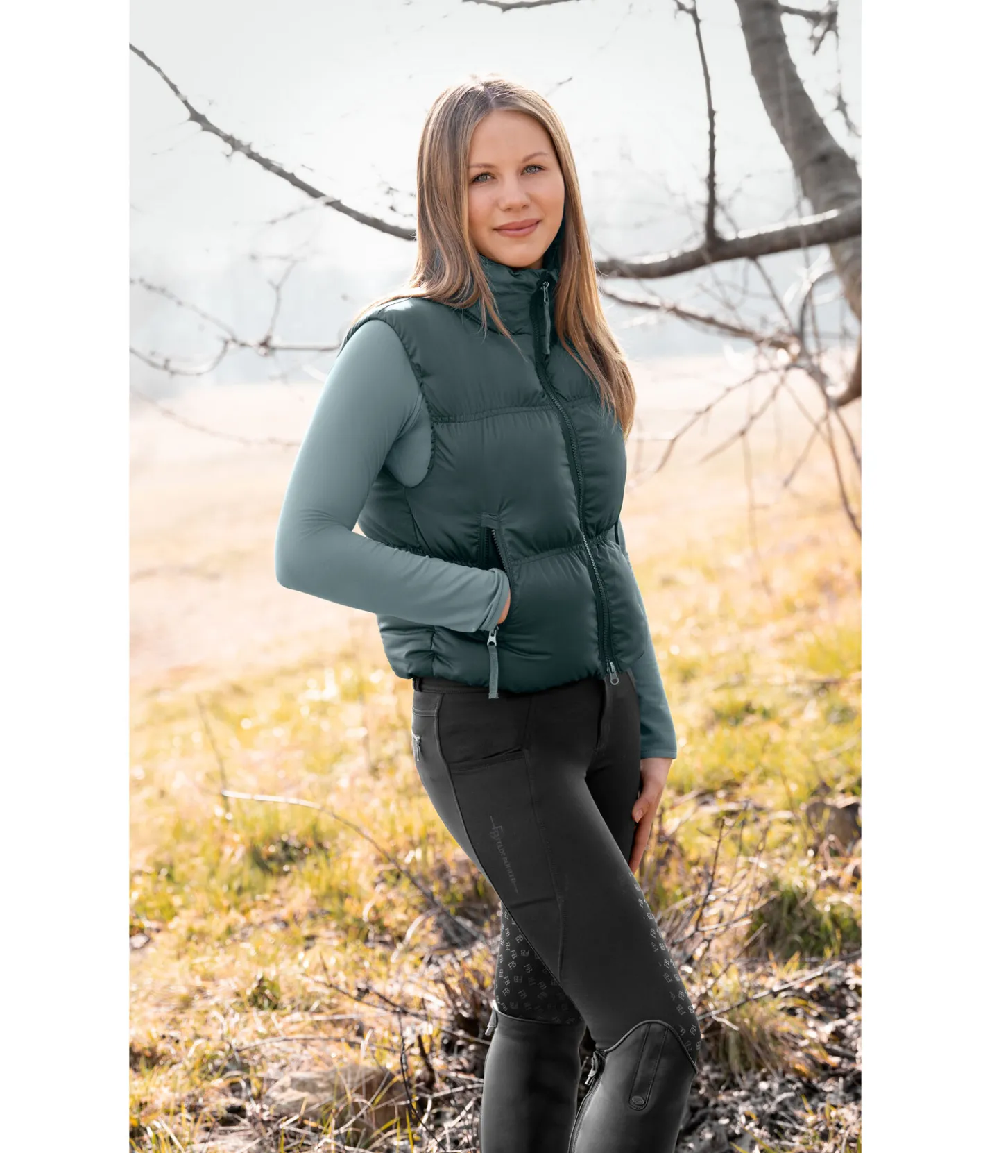 Felix Bühler Gilet matelassé cropped enfant thé vert Best