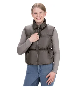 Felix Bühler Gilet matelassé cropped enfant taupe foncé Sale