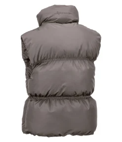 Felix Bühler Gilet matelassé cropped enfant taupe foncé Sale