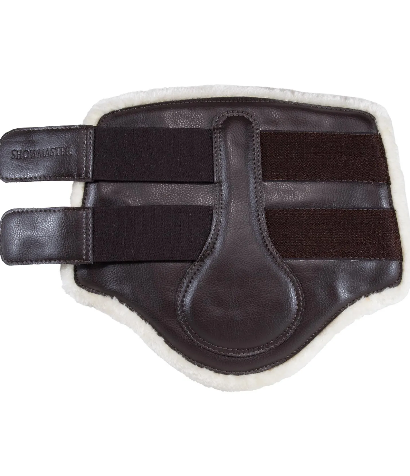 SHOWMASTER Guêtres de dressage antérieures en polaire Teddy brun Hot