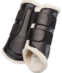 SHOWMASTER Guêtres de dressage antérieures en polaire Teddy noir Best