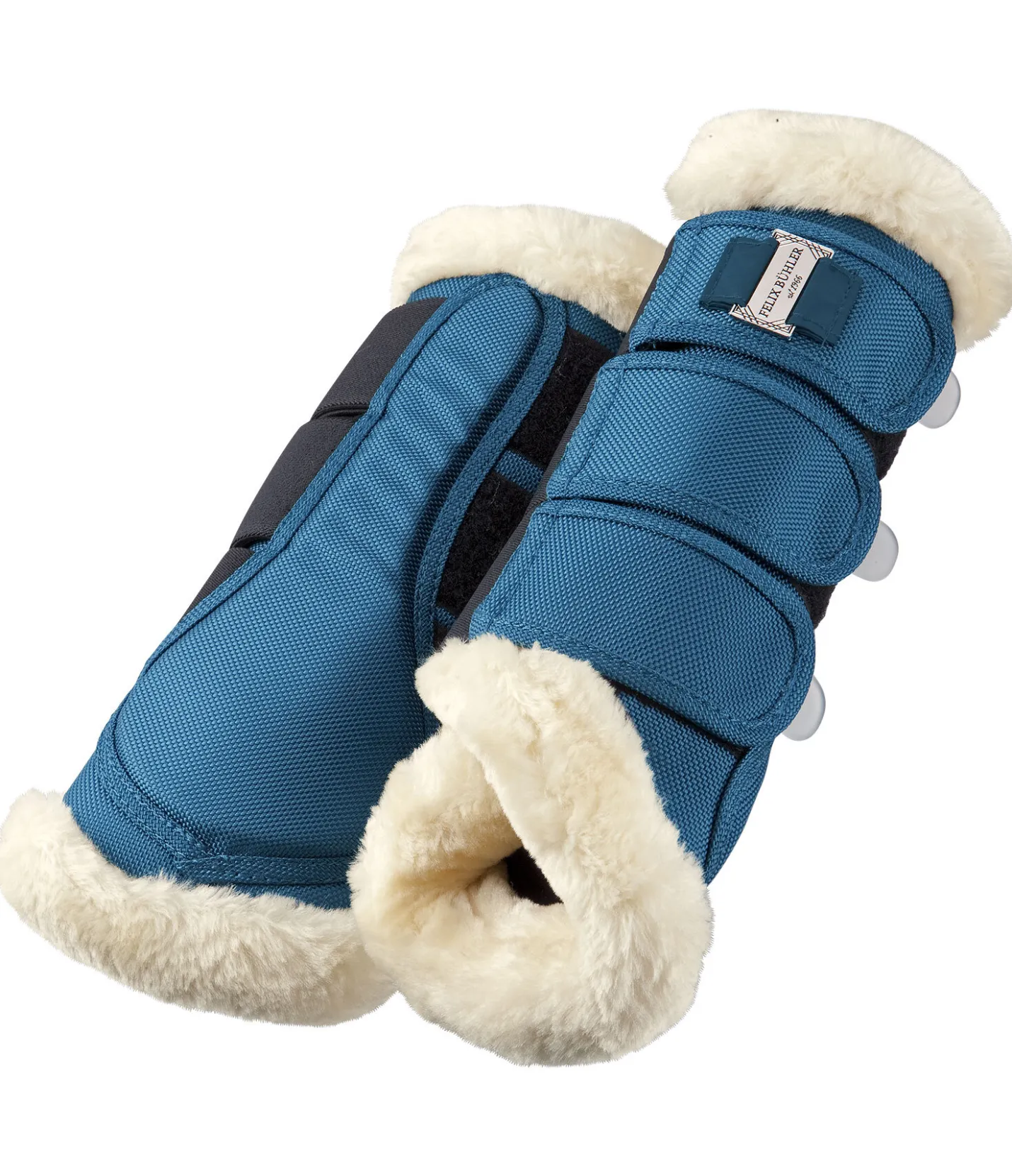 Felix Bühler Guêtres de dressage en polaire Teddy Essential (postérieurs) bleu océan Discount
