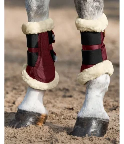 Felix Bühler Guêtres de dressage en polaire Teddy Essential (antérieurs) bordeaux Sale