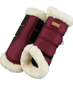 Felix Bühler Guêtres de dressage en polaire Teddy Essential (postérieurs) bordeaux Hot