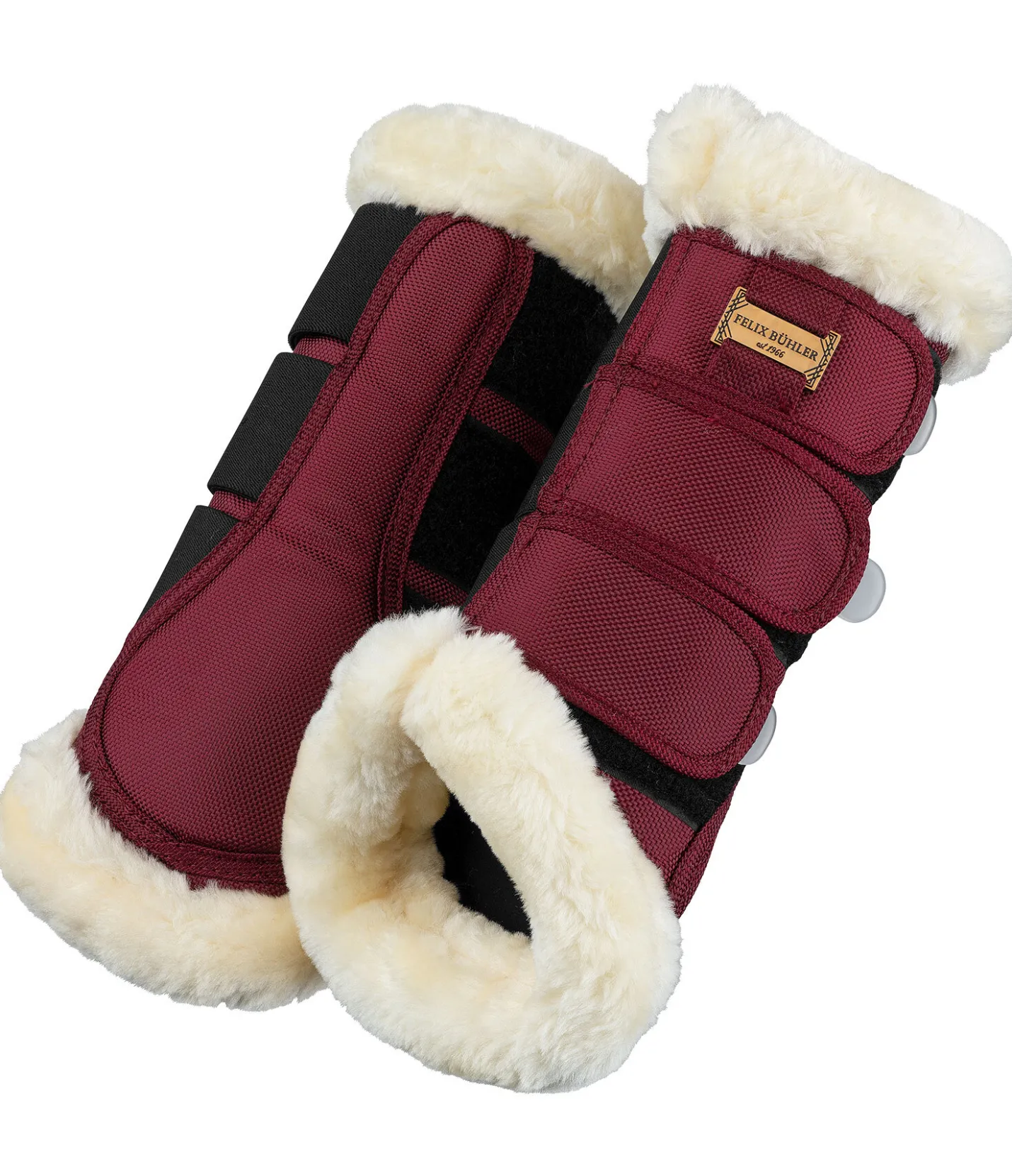 Felix Bühler Guêtres de dressage en polaire Teddy Essential (postérieurs) bordeaux Hot