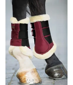 Felix Bühler Guêtres de dressage en polaire Teddy Essential (postérieurs) bordeaux Hot