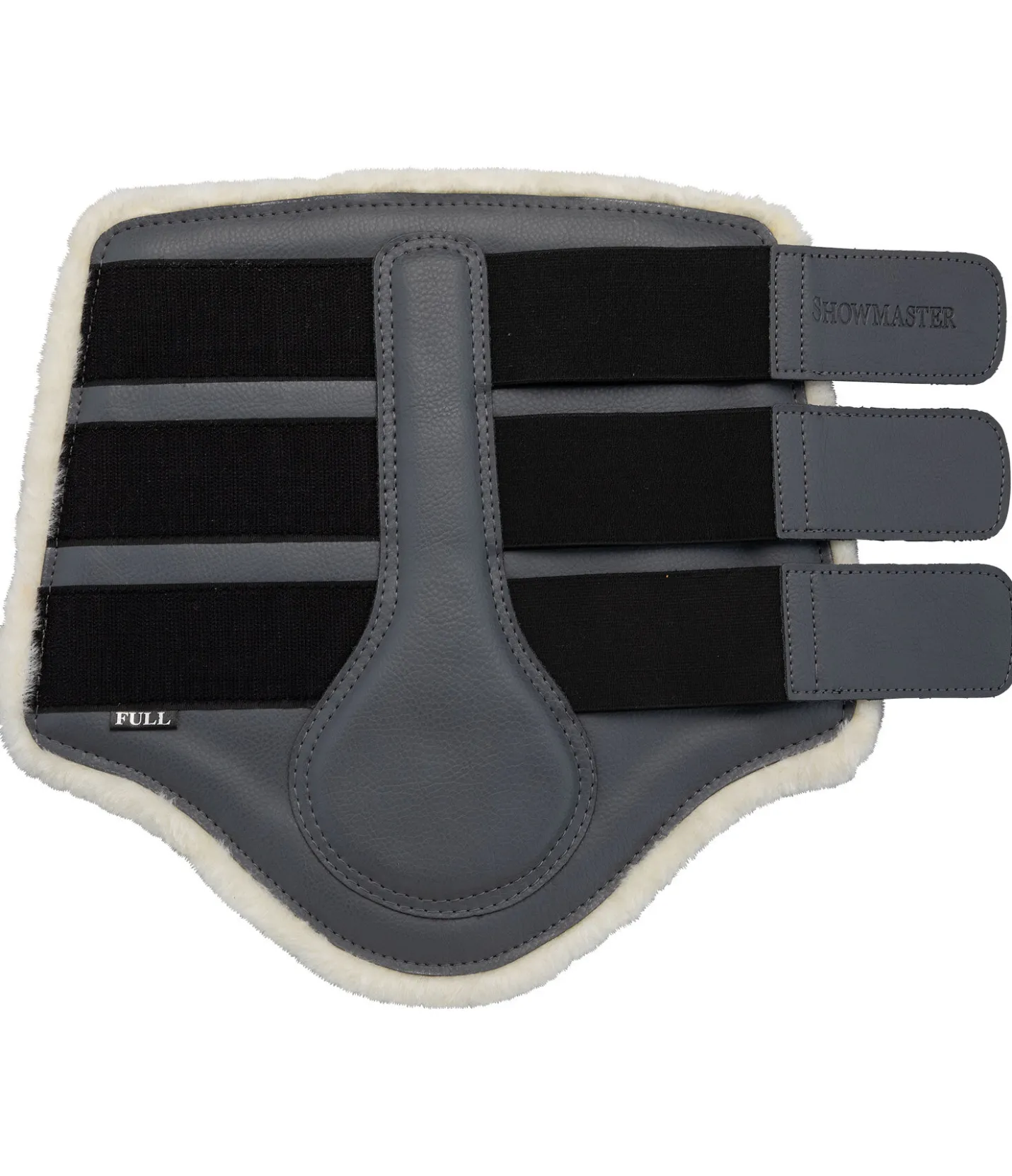 SHOWMASTER Guêtres de dressage postérieures en polaire Teddy graphite Best