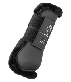 Felix Bühler Guêtres en TPU avec polaire Teddy noir/noir