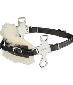 SILK STEEL Hackamore avec doublure imitation fourrure noir Sale