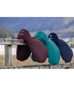 SHOWMASTER Housse de selle en polaire avec passant de sangle aquamarine Best