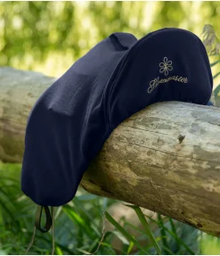SHOWMASTER Housse de selle en polaire avec passant de sangle navy Hot
